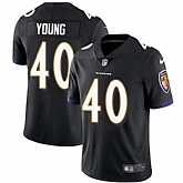 Nike Men & Women & Youth Ravens 40 Kenny Young Black Alternate NFL Vapor Untouchable Limited Jersey,baseball caps,new era cap wholesale,wholesale hats